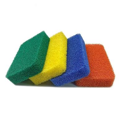 China Viable Sponge Bacteria Silicone Kitchen Cleaning Sponge Heavy Duty Kitchen Bathroom Dish Pot Scrubber for sale