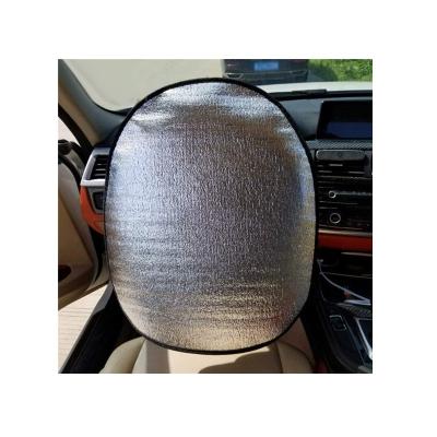 China Fancy Vehicle Steering Wheel Sunblock Cover With Anti-heat Foil for sale