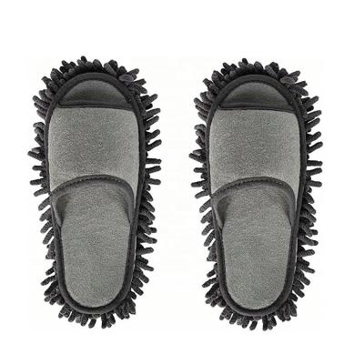 China Quick-drying Microfiber Chenille Slippers Multifunctional Shoes Dusting Mop Cleaning Slipper for sale