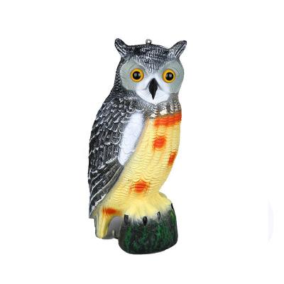 China Modern Plastic Reflector Owl Deterrent Bird Pest Scarecrow Sculpture Owl Decoy the Outdoor Garden Yard for sale