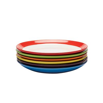 China Disposable Colorful Meal Stoneware Dinner Dishes for sale