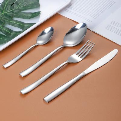 China Simple Design Cutlery Stainless Steel Luxury Hotel Viable Flatware Sets Modern Silverware Dinnerware Sets Silverware Set for sale