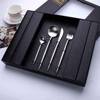 China Portugal Flatware Sets Sustainable Silver Teaspoon Spoons Forks Knives Set 304 Stainless Steel Cuviertos 24 Pieces Flatware Set Silverware for sale