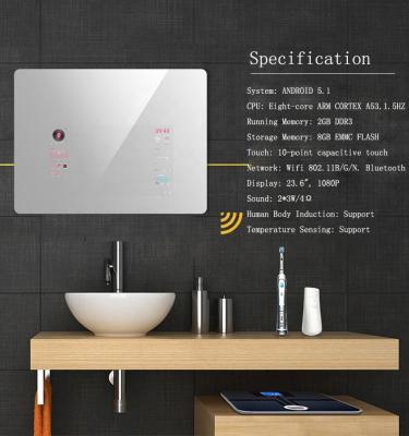 China HOTEL BATHROOM TOUCH SCREEN SMART MIRROR Magnifying DOMESTIC PRICE for sale