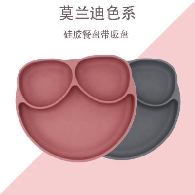 China New Arrival Sustainable Baby Silicone Feeding Bowl Dinnerware Customized Logo Silicone Baby Dinner Plate for sale