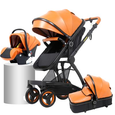 China Two Way Foldable Seat 3 In 1 Luxury High Landscape Baby Walker Foldable Travel Baby Stroller For Sale for sale