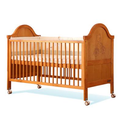 China Durable+adjustable+Mobile Exclusive Export Supply Baby Cradle Bed Hardwood Co Sleeper Baby Crib For Baby 0-3 Years Old for sale