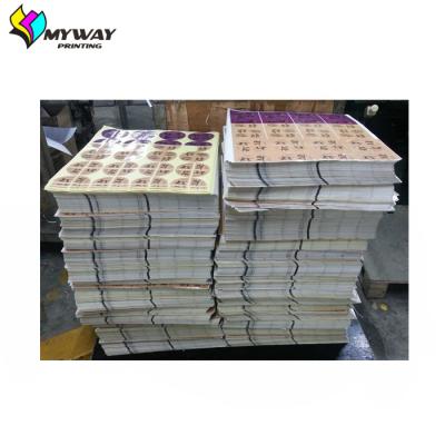 China paper & High quality cardboard material logo paper sticker printing for sale