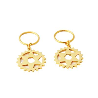 China FASHIONABLE 24K High Quality 316L Stainless Steel Plated Gold Jewelry Kiribati Gold Earrings for sale