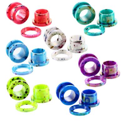 China Popular New Style Acrylic Colorful Ear Plug Tunnels Piercing Jewelry for sale