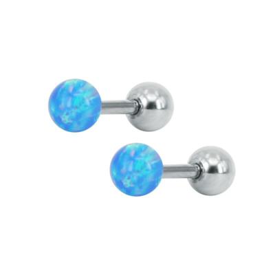 China 316L Stainless Steel Surgical Steel Body Opal Ear Cartilage Helix Tragus Piercing Jewelry for sale