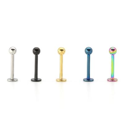 China Stainless Steel 316l Stainless Steel Internally Threaded Labret Piercing Jewelry for sale