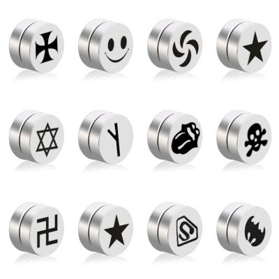 China 2017 Fashionable Non Non Piercing Stainless Steel Earring Magnets Magnetic Ear Studs for sale