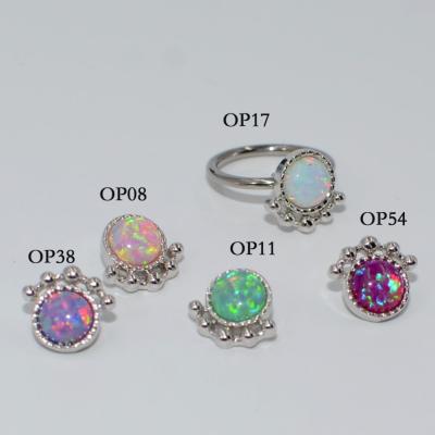 China FASHIONABLE G23 Opal Piercing Stainless Steel Nose Ring BCR Titanium Piercings Rings Body Jewelry for sale