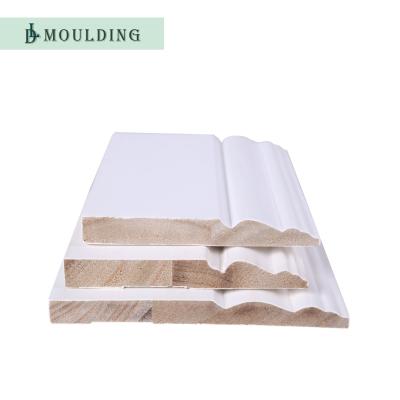 China Low Price Modern White Primed MDF Baseboard for sale