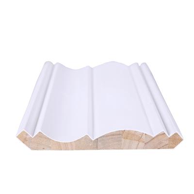 China Primed crown molding good quality white decorative ceiling cornice panel paulownia crown molding for sale