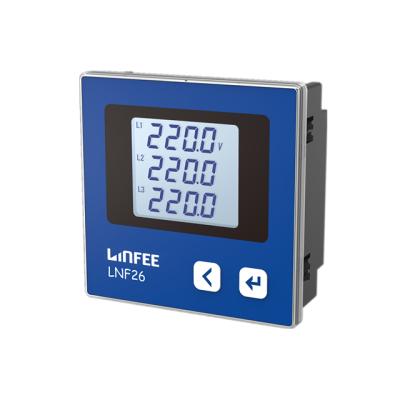 China Smart 96*96 Power Distribution AC Digital 3 Phase Panel Mounted Voltage Meter LNF26 for sale