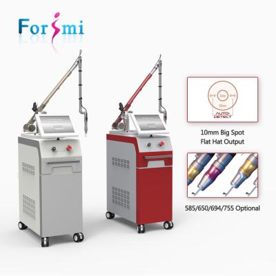 China Newest and most effective 8ns 2ns 0.7-8mm dermatosis treatment nd yag laser tatto removal machine for sale