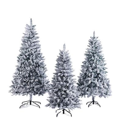 China Amazon Popular Hot Sale Tree Christmas Cedar Tree Encryption Snow White Artificial High Grade Flocking Christmas Tree for sale