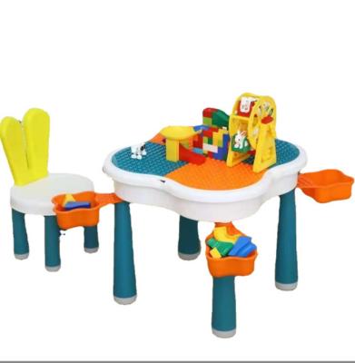 China Building Toy Plastic DIY Assembly Toys Educational Learning Building Blocks Sets Table For Children for sale