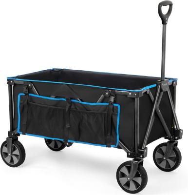 China Climbing All Terrain Utility Folding Wagon Collapsible Garden Cart Heavy Duty Beach Wagon for Shopping Camping and Outdoor for sale