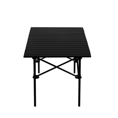 China Modern Outdoor Foldable Portable Beech Wood Egg Roll Table Camping Picnic Folding Table for sale