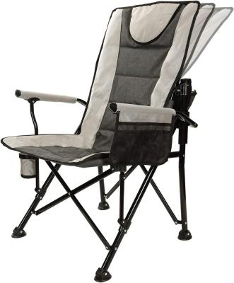 China Lightweight Hot Sale Adjustable Outdoor Relax Reclining Metal Folding Camping Chair With Armrest for sale