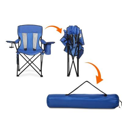 China Lightweight New Design Giant Folding Camping Chair With Cooler Bag Foldable For Outdoor Camping Chair for sale