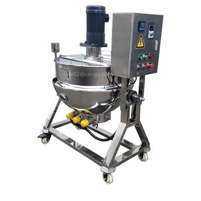 China Tilting Tilting Electric Heating 300 Liter Jacketed Cooking Kettle With Stirrer for sale