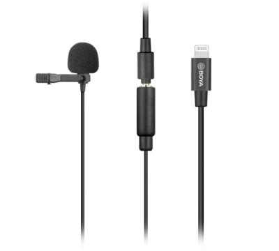 China Detachable USB Microphone BOYA BY-M2 Lavalier Microphone For IOS Devices Recording Interview Vlogs Presentations for sale