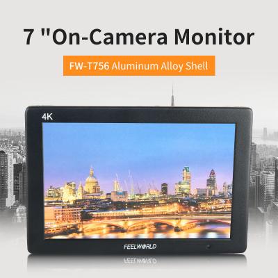 China FEELWORLD T756 7 Inch 1920x1200 IPS On Camera Field Monitor Support 4K I/O For DSLR Canon Sony Nikon Gimbal T756 ZHIYUN for sale