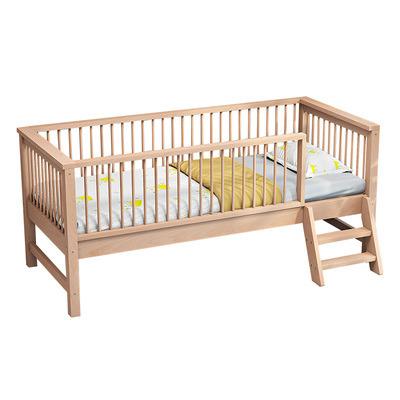 China (Other) Modern and Practical Wooden Children's Adjustable Bed with Guardrail, Yanbian Large Baby Single Widened Splicing Bed for sale