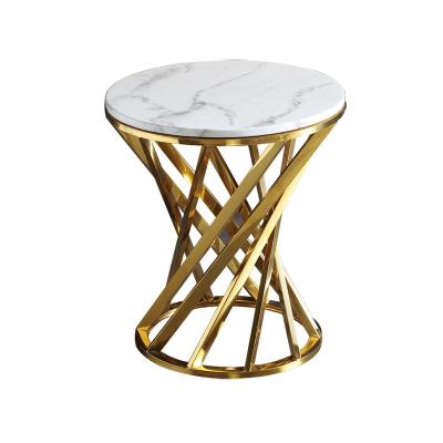 China Simple round corner adjustable Nordic marble living room fashion (other) tea tray hotel lobby storage table for sale