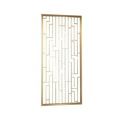 China Customized Eco-friendly Metal Entrance Screen Living Room Dining Room Decoration Wrought Iron Partition Hotel Residence Floor Single Cavity for sale