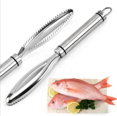 China Minimalist Stainless Steel Fish Skin Sweep Fish Scale Brush Scraping Kitchen Quickly Remove Fish Scale Peeler Scraper for sale