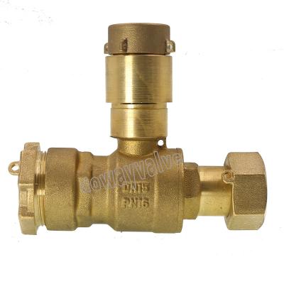 China General Brass Lockable Ball Valve With Key Lock Device DW310 for sale