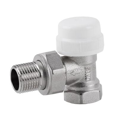 China Kitchen China OEM Commercial Thermostatic Radiator Valve Angle Type With ABS Cap for sale