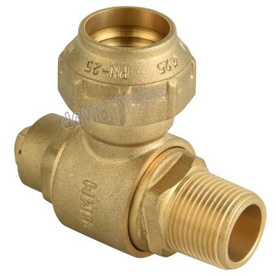 China Factory BS1400 LG2 General Brass Ferrule Valve With PE Couplings for sale