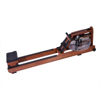 China Home Use Rowing Machine Lat Pulldown Low Row Machine Indoor Wooden Fitness Water Rower for sale