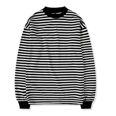 China Longer version wholesale anti-shrink GD Hiphop OVER SIZE collar striped T-shirt for sale