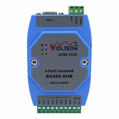 China ADM-2542 4 Port Rs-485 Hub Photoelectric Isolation Type Converter 4 Port RS-485 Port RS-485/232 Port Dc12v Dc24v ADM-2542 for sale