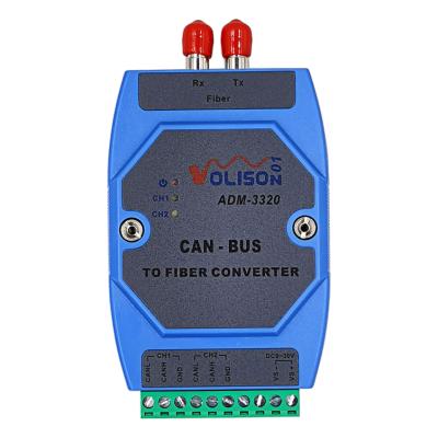 China ADM-3320-ST 2ch CANbus fiber converter CAN bus CAT BOX bus to ST double fiber ADM-3320-ST for sale