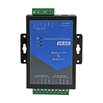 China IDM-6830 2 Port RS-485/422 Modbus Acquisition Gateway Server Modbus RTU Converts Modbus TCP Agreement IDM-6830 for sale