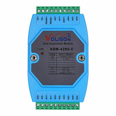 China 8-channel ADM-4280-I20 4-20mA\0-20mA Analog Data Acquisition Module to rs485 Modbus rtu protocol ADM-4280-I20 for sale