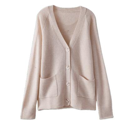 China Breathable High End Classic Custom Design Winter Ladies Jacket Woolen Cardigan for sale