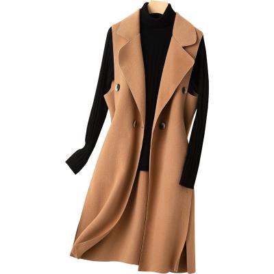 China Maintain Waist Warm Mid Length Woolen Coat Loose And Slim Women Coats For Ladies for sale