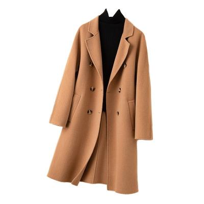 China Other New Woolen Winter Ladies Long 100% Pure Wool Coat for sale