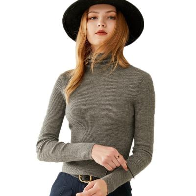 China Breathable Ladies High Neck Winter Wool Tight Fit Comfortable Warm Sweater for sale