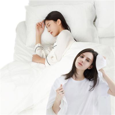 China Hotel Travel Disposable Clean Sanitary Towel Pillow Cases Covers Comforter Cover Bedding Set for sale