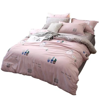 China 100% Cotton Printed Bedding Sheet Sets Home Anti-Static Single Twin Size Textile for sale